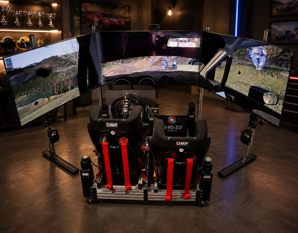 COG-MRS-3DOF DuoSyncX professional rally simulator for driver and co-driver