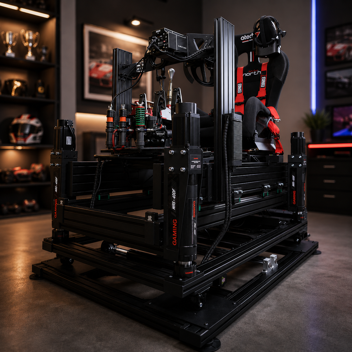 COG-MRS-6DOF racing simulator on a six-axis motion platform