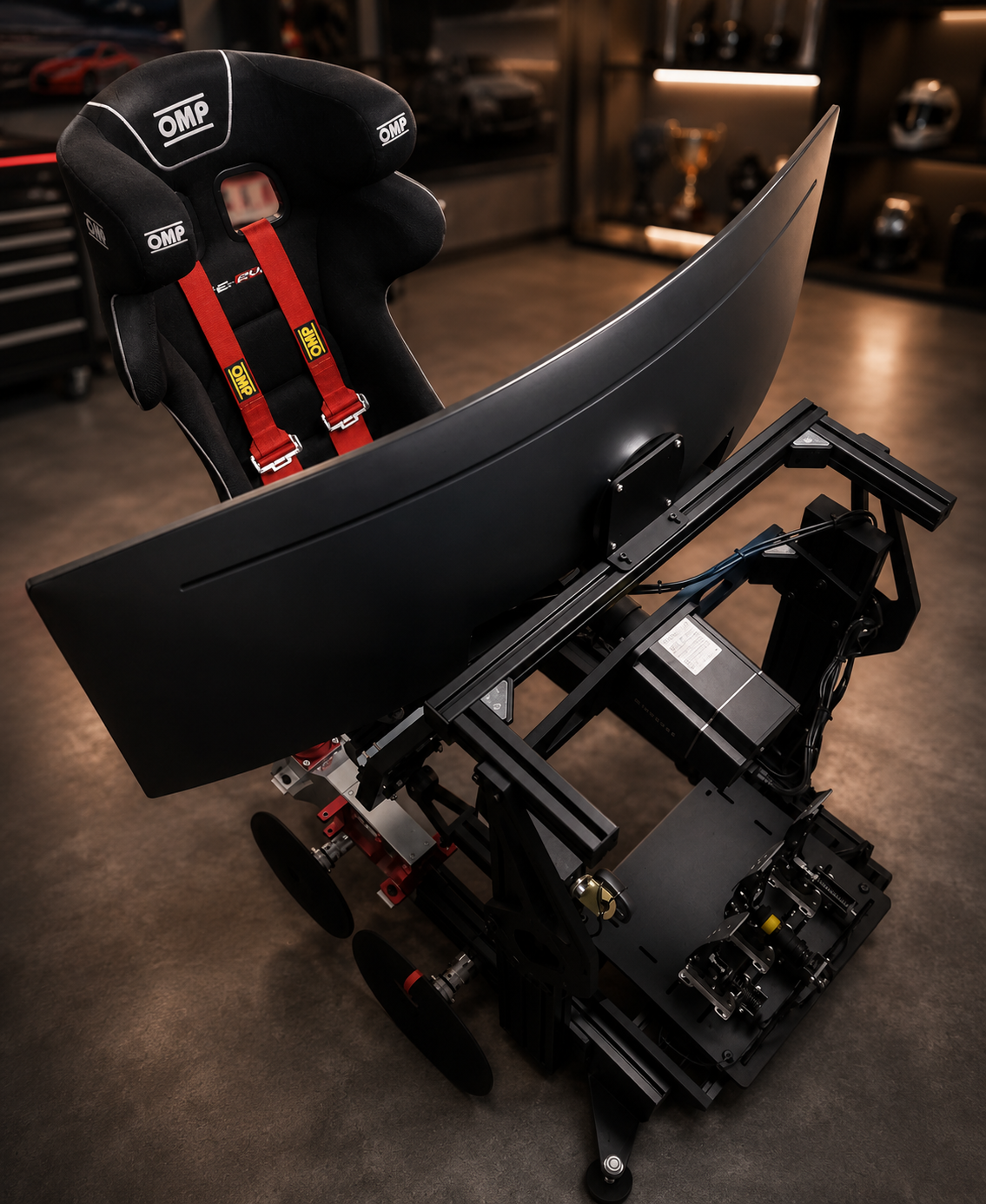 COG-RS-Static racing simulator with 49-inch ultrawide display